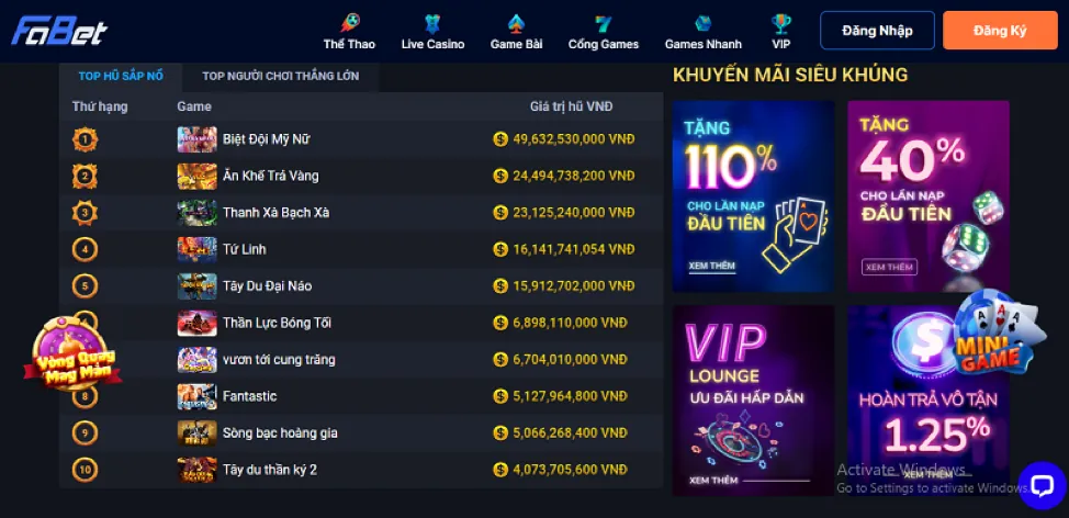 Ưu đãi nạp lại hàng ngày 88i link vào